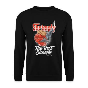 Garnelen Der beste Garnelenschütze Garnelenliebhab - Unisex Sweatshirt - black - Front - Alina (178cm) & Michal (187cm)
