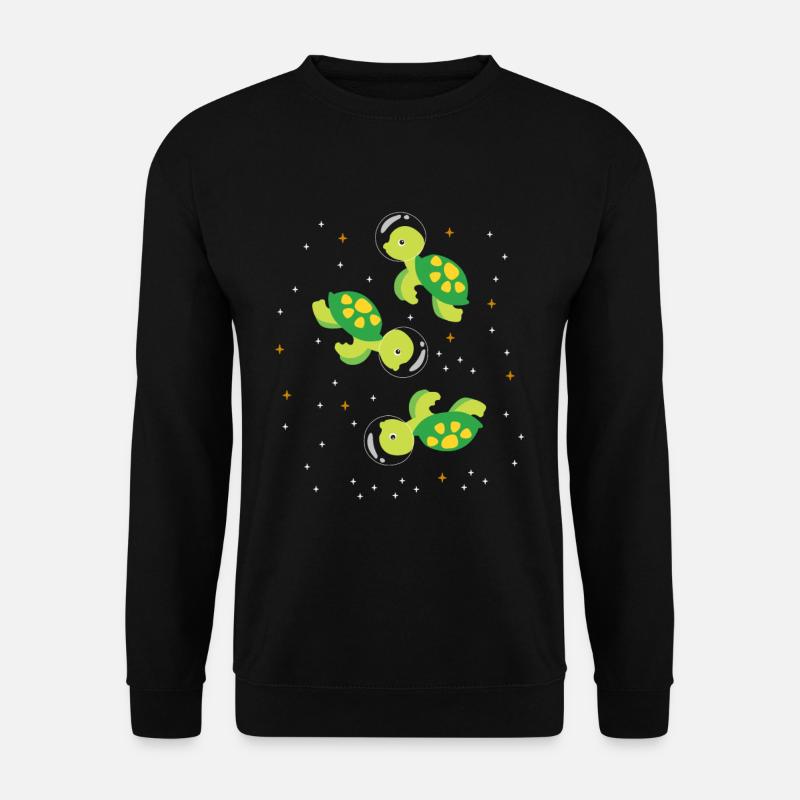 Turtle astronaut outer space - Unisex Sweatshirt - black