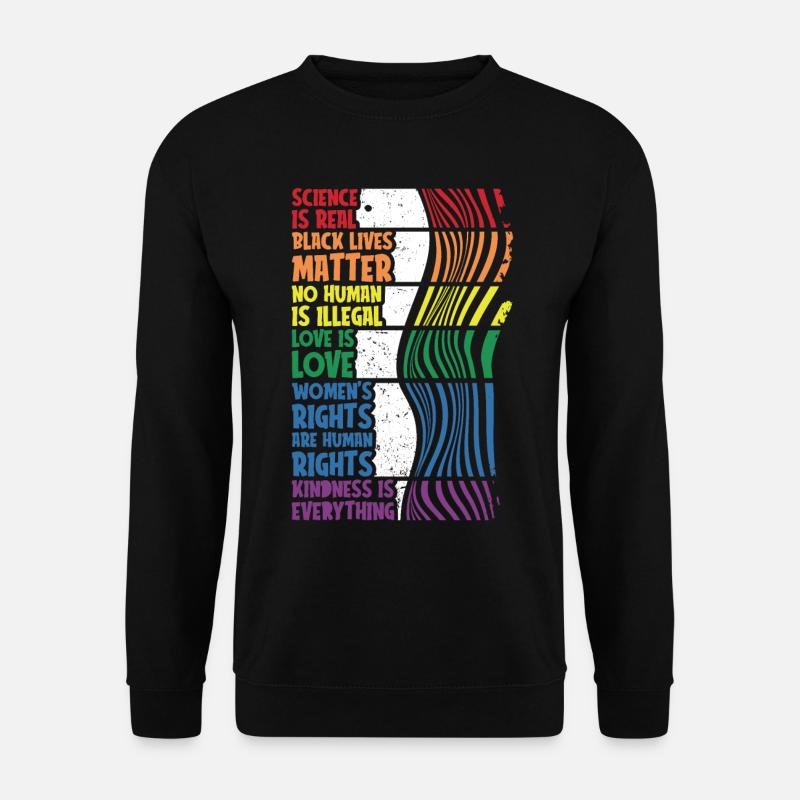 Anti Rassismus gegen Rassismus rassismus - Unisex Pullover - Schwarz