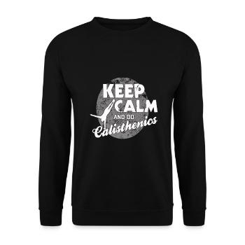 Cadeau de callisthénie - Sweat-shirt Unisexe - noir - Devant - Alina (178cm) & Michal (187cm)