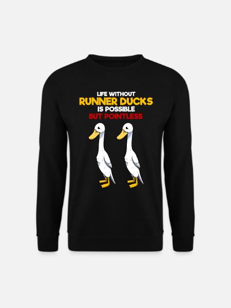 Running duck - Unisex Sweatshirt - black