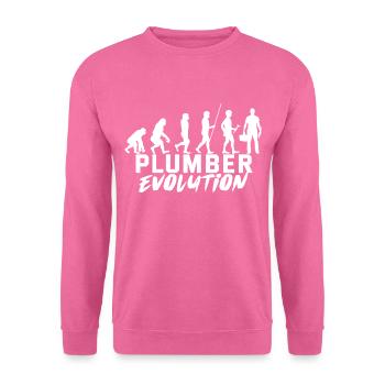 Klempner Sanitär Arbeit Rohr Geschenk - Unisex Pullover - Pink - Vorne