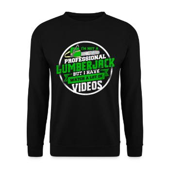 lumberjack - Unisex Sweatshirt - black - Front - Alina (178cm) & Michal (187cm)