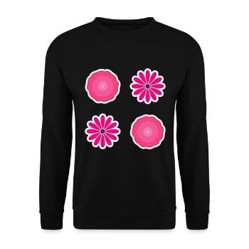 Bib Flower Pack Pink - Unisex Sweatshirt - black - Front - Alina (178cm) & Michal (187cm)