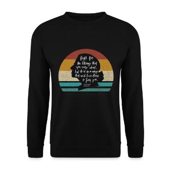 Fight For The Things You Care About Notorious RBG - Sweat-shirt Unisexe - noir - Devant - Alina (178cm) & Michal (187cm)
