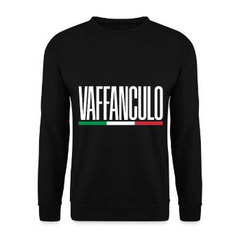 Vaffanculo Lustiger italienischer Spruch Italien G - Unisex Pullover - Schwarz - Vorne - Alina (178cm) & Michal (187cm)