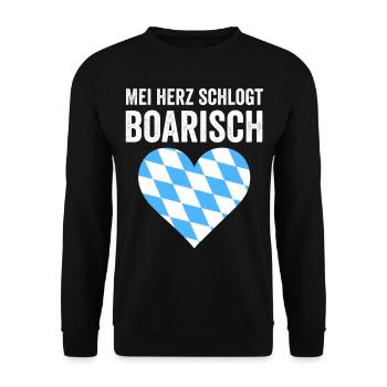 Boarisch Bayern Bayer Bayerisch Bairisch Bayrisch - Unisex Pullover - Schwarz - Vorne - Alina (178cm) & Michal (187cm)