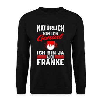 Fränkisch Franken Wappen Franke Mittelfranken Lust - Unisex Pullover - Schwarz - Vorne - Alina (178cm) & Michal (187cm)
