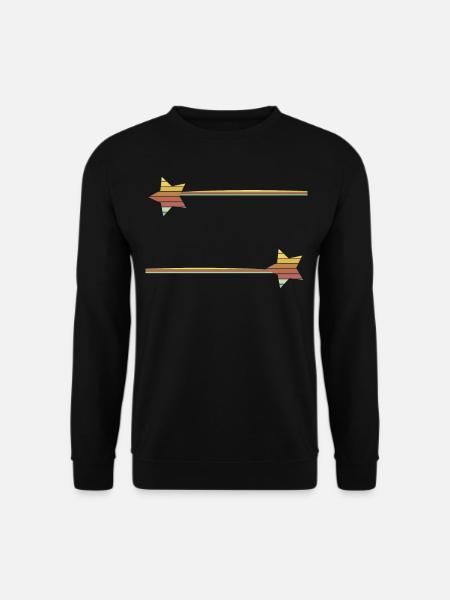 Stern Sternschnuppe Linie - Unisex Pullover - Schwarz