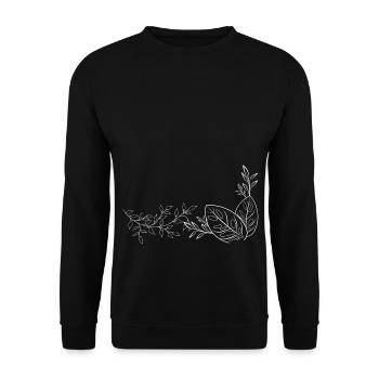 Flowers plants wedding icon - Unisex Sweatshirt - black - Front - Alina (178cm) & Michal (187cm)