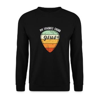 Mon accord préféré est GSUS - Sweat-shirt Unisexe - noir - Devant - Alina (178cm) & Michal (187cm)
