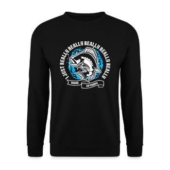 Fishing fisherman fishing fish birthday gift - Unisex Sweatshirt - black - Front - Alina (178cm) & Michal (187cm)