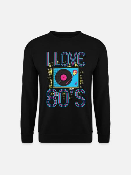 80er jahre 80er jahre Kostüm I Love 80s - Unisex Pullover - Schwarz