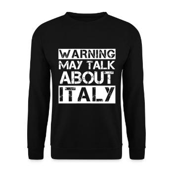 Lustiger italienischer Spruch Italien Geschenk - Unisex Pullover - Schwarz - Vorne - Alina (178cm) & Michal (187cm)