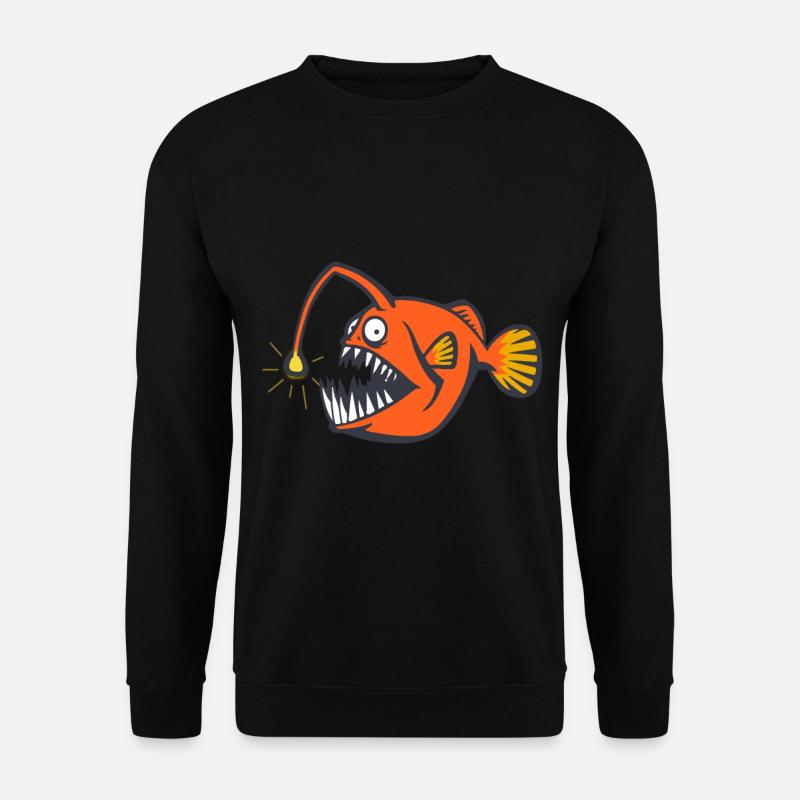 Deep sea frogfish. Scary fish - Unisex Sweatshirt - black