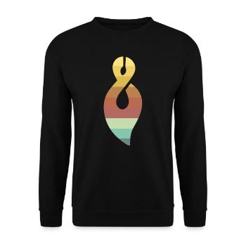 Maori Polynesian Tribal Tattoo - Unisex Sweatshirt - black - Front - Alina (178cm) & Michal (187cm)