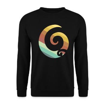 Tatouage maori - Sweat-shirt Unisexe - noir - Devant - Alina (178cm) & Michal (187cm)