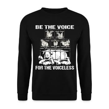 Soyez la voix du végétalien végétarien sans voix - Sweat-shirt Unisexe - noir - Devant - Alina (178cm) & Michal (187cm)