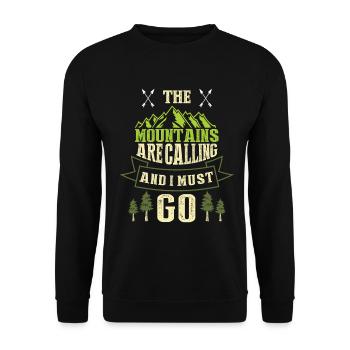 Montagnes bersport équipement d'alpinisme chaîne de montagnes - Sweat-shirt Unisexe - noir - Devant - Alina (178cm) & Michal (187cm)