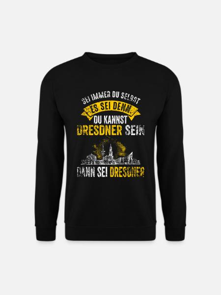 Dresden Skyline Dresdener Sachse Lustig - Unisex Pullover - Schwarz
