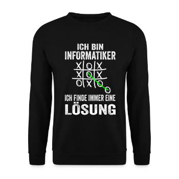 Informatiker Softwareentwickler Informatik Lustige - Unisex Pullover - Schwarz - Vorne - Alina (178cm) & Michal (187cm)