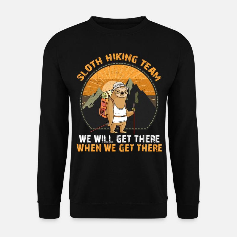 Sloth Hiking Team - Unisex Sweatshirt - black