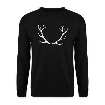 antler - Unisex Sweatshirt - black - Front - Alina (178cm) & Michal (187cm)