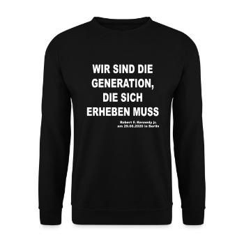 Robert F. Kennedy Rede aufstehen - Unisex Pullover - Schwarz - Vorne - Alina (178cm) & Michal (187cm)