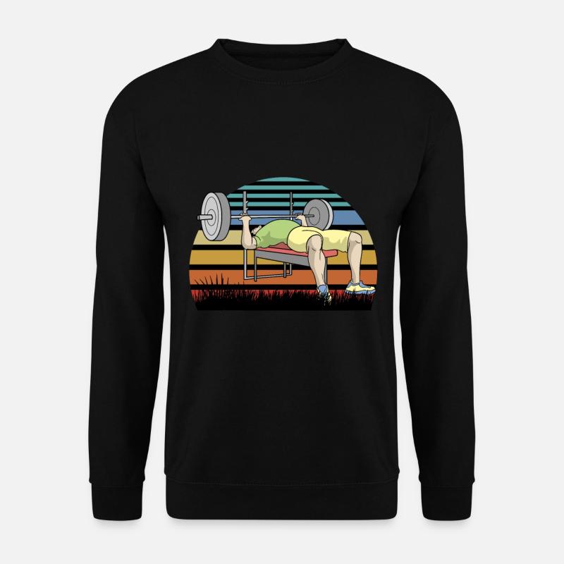 Bench press toning dumbbell gift - Unisex Sweatshirt - black