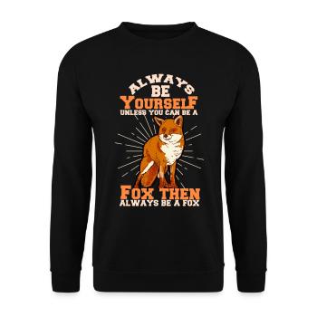 Renard - Sweat-shirt Unisexe - noir - Devant - Alina (178cm) & Michal (187cm)