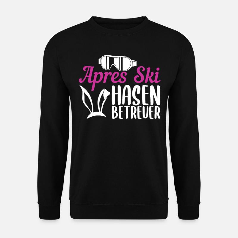Hüttengaudi Skihaserl Wintersport Skihase Geschenk - Unisex Pullover - Schwarz