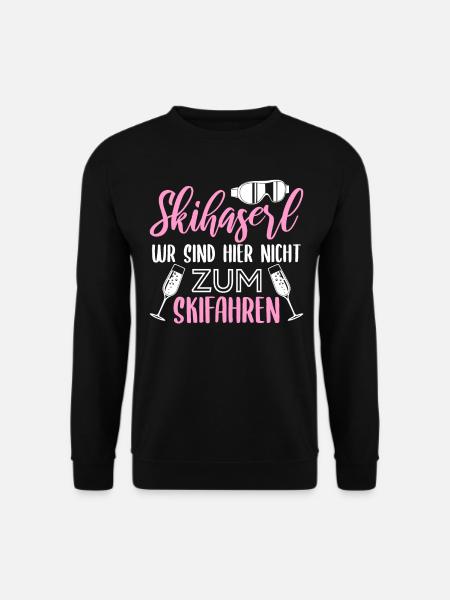 Hüttengaudi Apres Ski Skihase Skihaserl Geschenk - Unisex Pullover - Schwarz