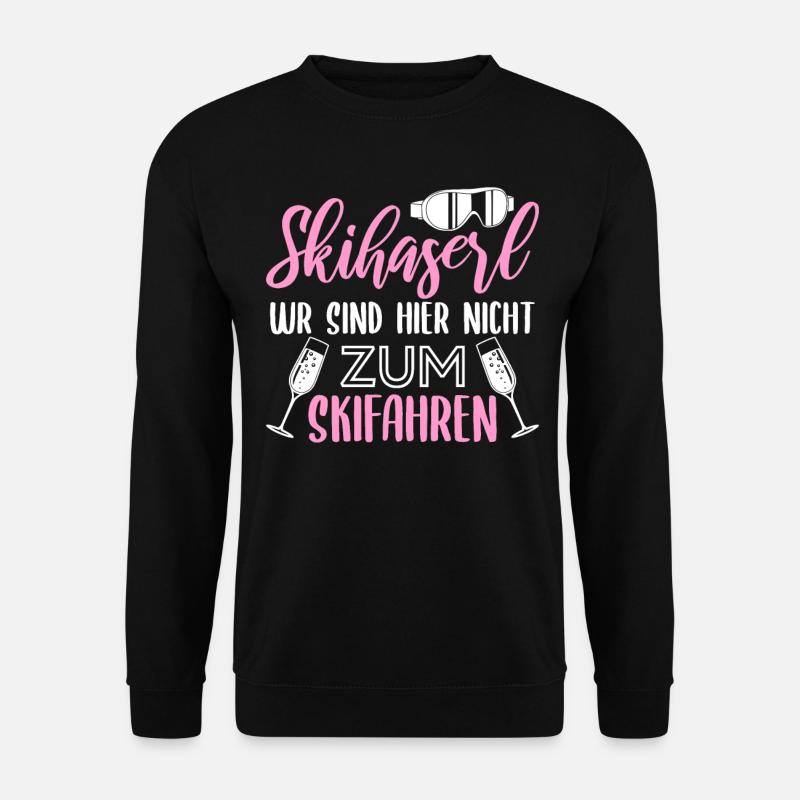 Hüttengaudi Apres Ski Skihase Skihaserl Geschenk - Unisex Pullover - Schwarz