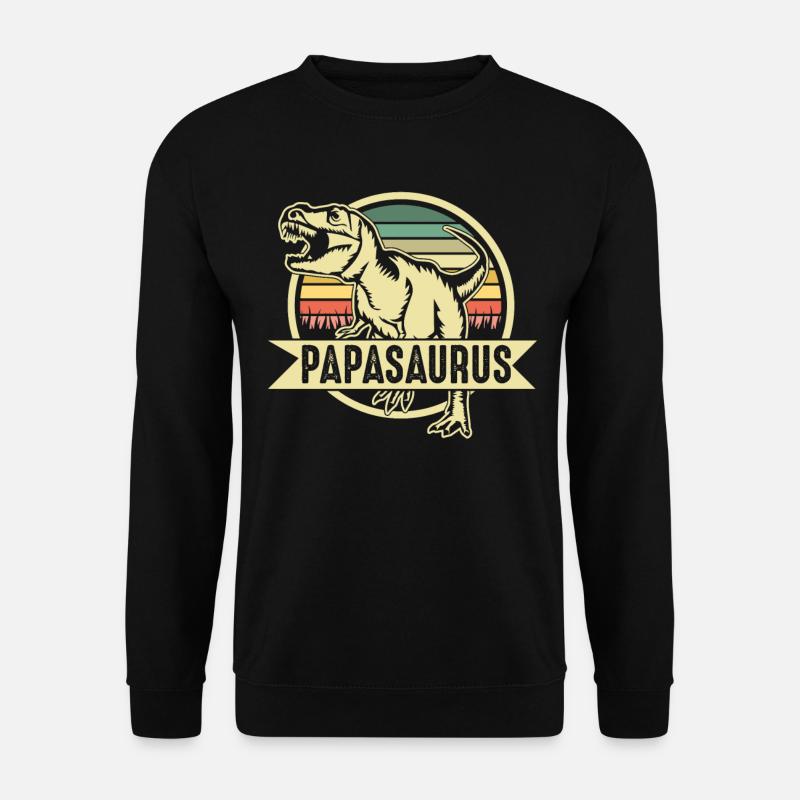 Papasaurus pappa fars farsgave - Genser unisex - svart