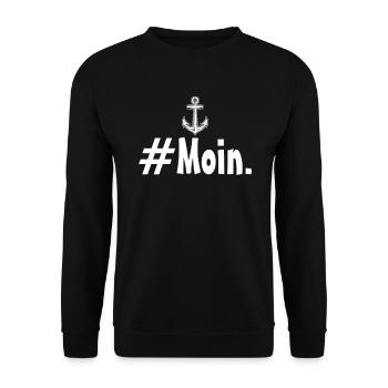 Moin Hansestadt Hamburger Hamburg Lustige Sprüche - Unisex Pullover - Schwarz - Vorne - Alina (178cm) & Michal (187cm)