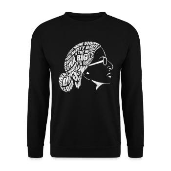 Ruth Bader Ginsburg Menschenrecht Recht Feminismus - Unisex Pullover - Schwarz - Vorne - Alina (178cm) & Michal (187cm)
