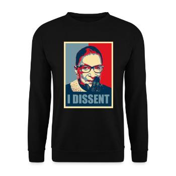 Ruth Bader Ginsburg Feministin Politik - Unisex Pullover - Schwarz - Vorne - Alina (178cm) & Michal (187cm)