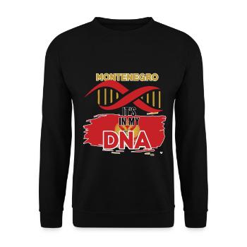 montenegro is in my DNA - Unisex Sweatshirt - black - Front - Alina (178cm) & Michal (187cm)