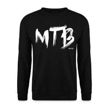 Mountainbike - MTB Vintage Fahrrad - Unisex Pullover - Schwarz - Vorne - Alina (178cm) & Michal (187cm)