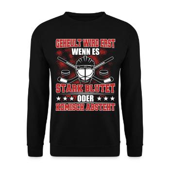 Eishockey Geschenke - Eishockey - Unisex Pullover - Schwarz - Vorne - Alina (178cm) & Michal (187cm)
