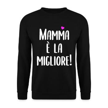 Mamma È La Migliore - Unisex Sweatshirt - black - Front - Alina (178cm) & Michal (187cm)