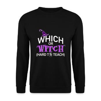 Probleme eines Englisch Lehrer / Lehrerin - Unisex Pullover - Schwarz - Vorne - Alina (178cm) & Michal (187cm)