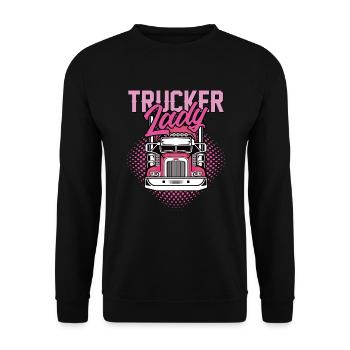Truck driver gift idea - Unisex Sweatshirt - black - Front - Alina (178cm) & Michal (187cm)