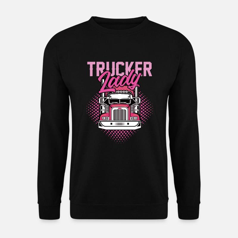 LKW Fahrerin oder Fernfahrerin Geschenkidee - Unisex Pullover - Schwarz