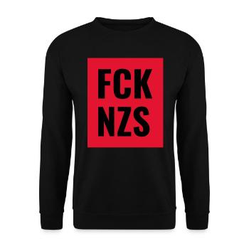 FCK NZS t-shirt - Unisex Sweatshirt - black - Front - Alina (178cm) & Michal (187cm)