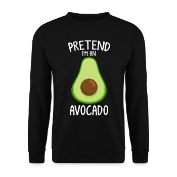 Pretend I'm An Avocado Funny Halloween Fruit Gifth - Unisex Sweatshirt - black - Front - Alina (178cm) & Michal (187cm)