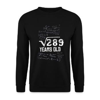17.Geburtstag Geschenk 17 Jahre Mathe Formel - Unisex Pullover - Schwarz - Vorne - Alina (178cm) & Michal (187cm)