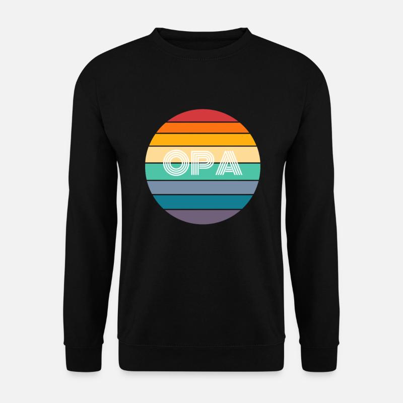 Rainbow OPA Shirt, Retro OPA, OPA Sunset, OPA - Unisex Pullover - Schwarz