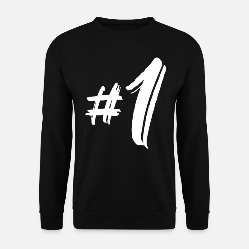 number 1 - Unisex Sweatshirt - black