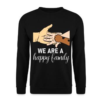 Nous sommes une famille heureuse chien amoureux des animaux - Sweat-shirt Unisexe - noir - Devant - Alina (178cm) & Michal (187cm)